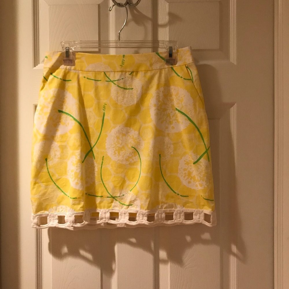 Lilly Pulitzer Dandelion Marti Skirt Printed Lace